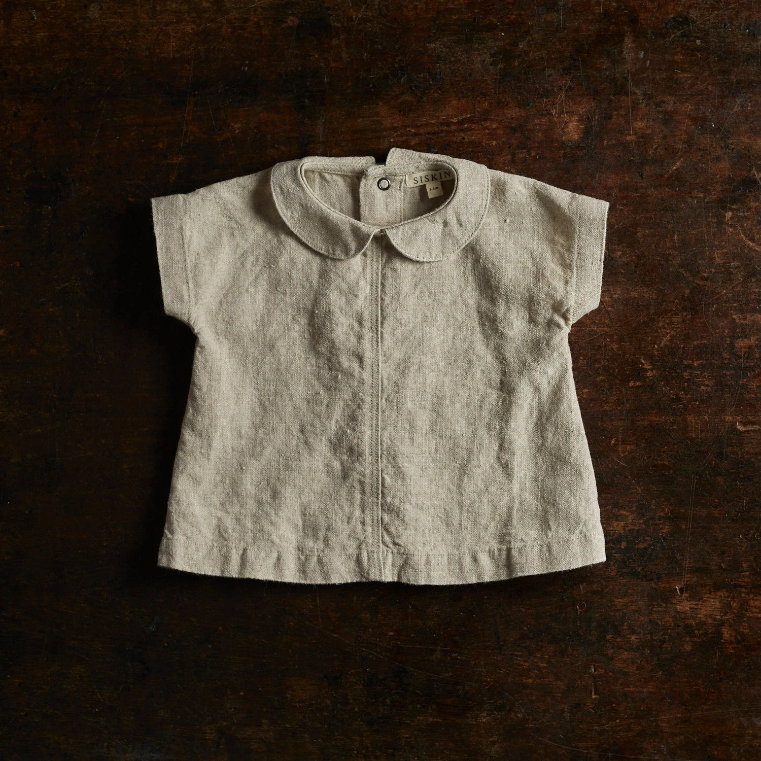 Alder Baby Tunic Top - Linen - Natural 3 Alder Baby Tunic Top - Linen - Natural