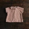 Alder Baby Tunic Top - Linen - Peony -Mama Owl MAMAOWL SISKIN ALDER TUNIC PEONY 004