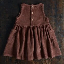 Aspen Dress - Cotton Corduroy - Cedar -Mama Owl MAMAOWL SISKIN AspenDress CottonCorduroy Cedar CORD dress cedar 002