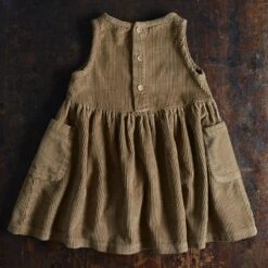 Aspen Dress - Cotton Corduroy - Mole -Mama Owl MAMAOWL SISKIN AspenDress CottonCorduroy Mole CORD dress mole 002