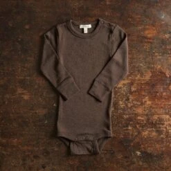 Egret Baby Body - Merino Wool - Bark -Mama Owl MAMAOWL SISKIN BARK EGRET BODY 007