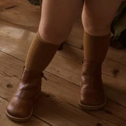 Baby & Kids Weaver Knee High Socks - Wool - Ochre -Mama Owl MAMAOWL SISKIN Baby KidsKneeHighSocks Ochre BOOTS 00057
