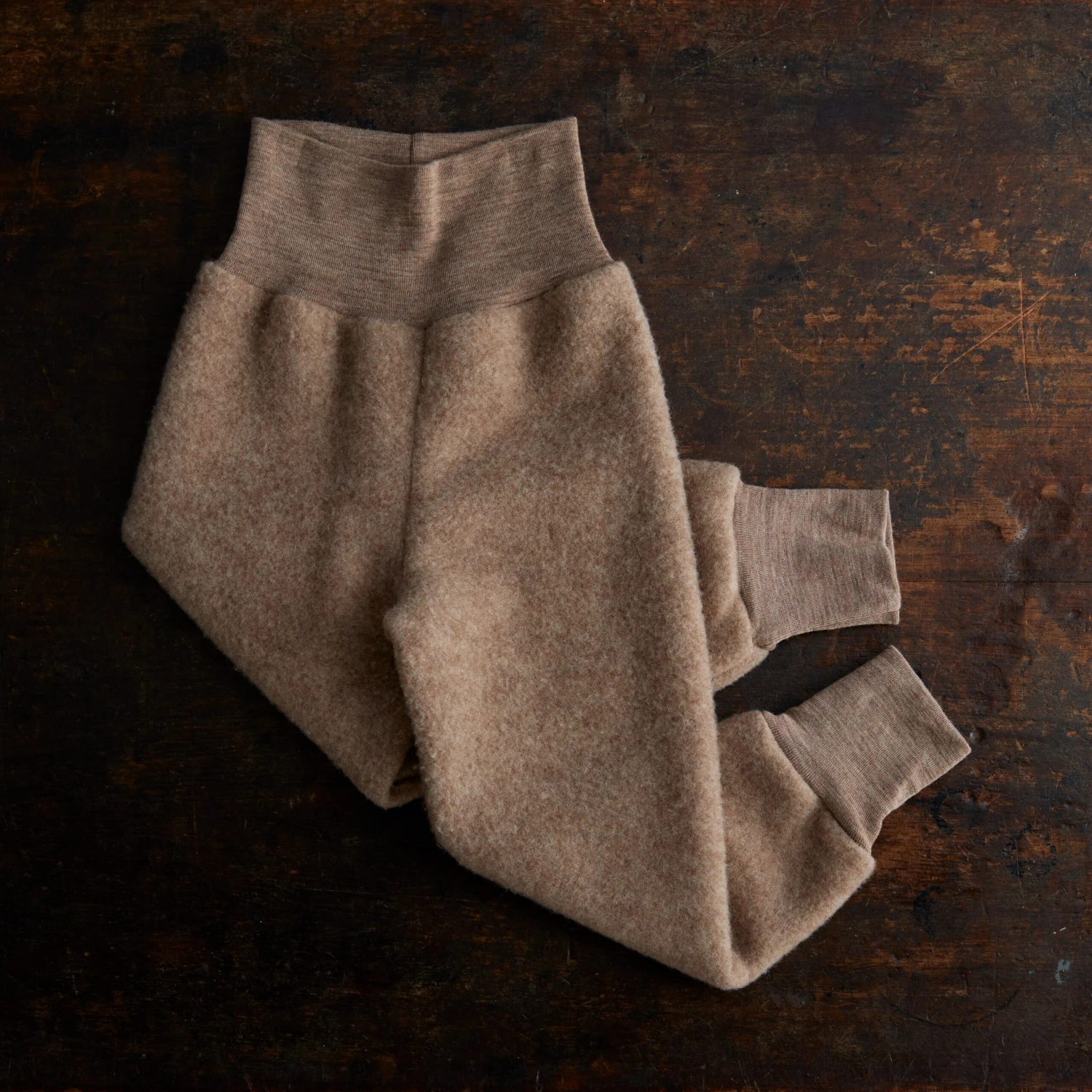 Barbet Baby & Kids Pants - Merino Wool Fleece - Driftwood 7 Barbet Baby & Kids Pants - Merino Wool Fleece - Driftwood - Image 5
