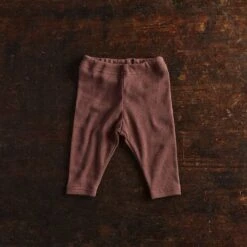 Finch Baby Leggings - Cotton Pointelle - Damson