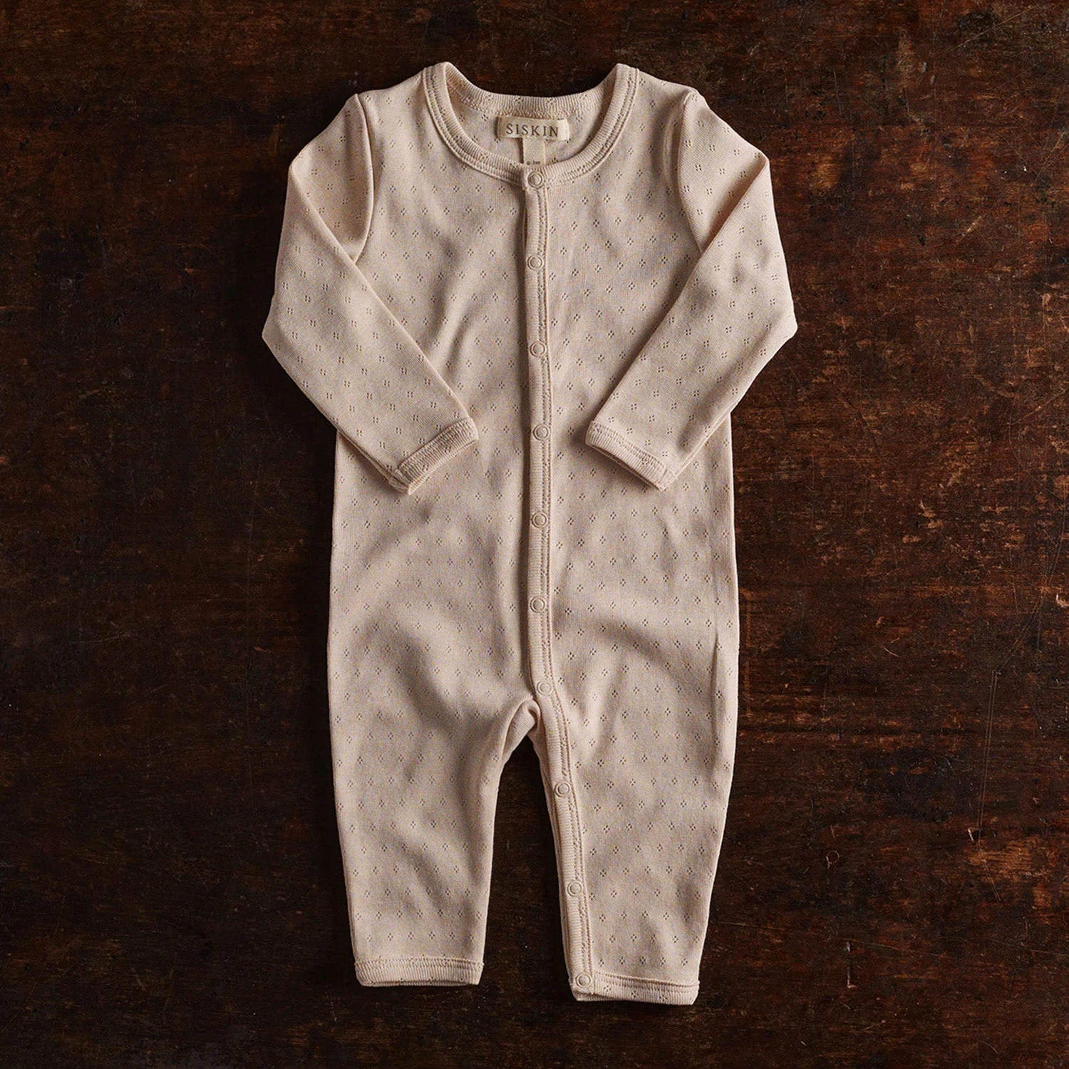 Stork Baby Pyjamas - Cotton Pointelle - Shell 4 Stork Baby Pyjamas - Cotton Pointelle - Shell - Image 2