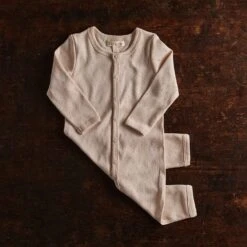 Stork Baby Pyjamas - Cotton Pointelle - Shell 10 Stork Baby Pyjamas - Cotton Pointelle - Shell -Mama Owl MAMAOWL SISKIN COTTON StorkBabyPyjamas CottonPointelle Shell 061