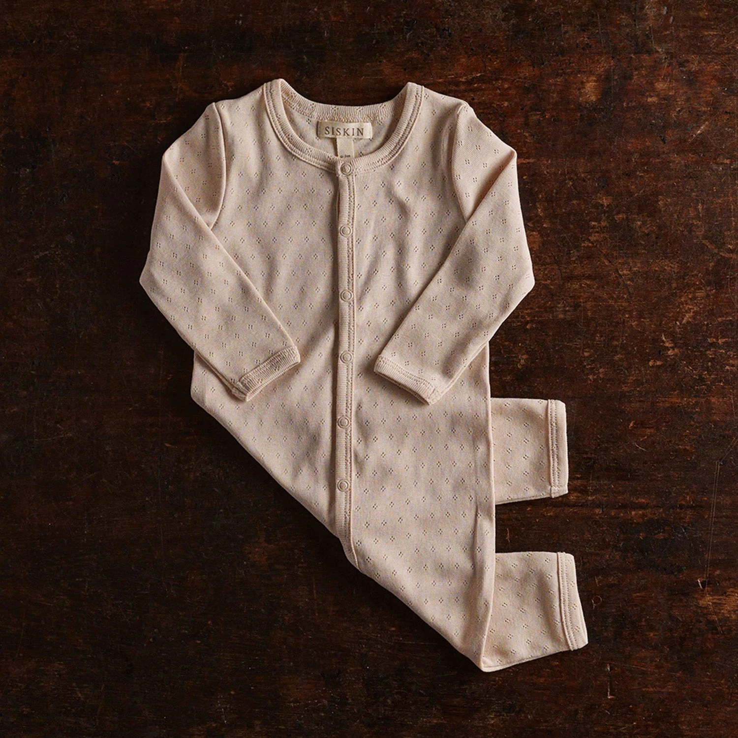 Stork Baby Pyjamas - Cotton Pointelle - Shell 6 Stork Baby Pyjamas - Cotton Pointelle - Shell - Image 4