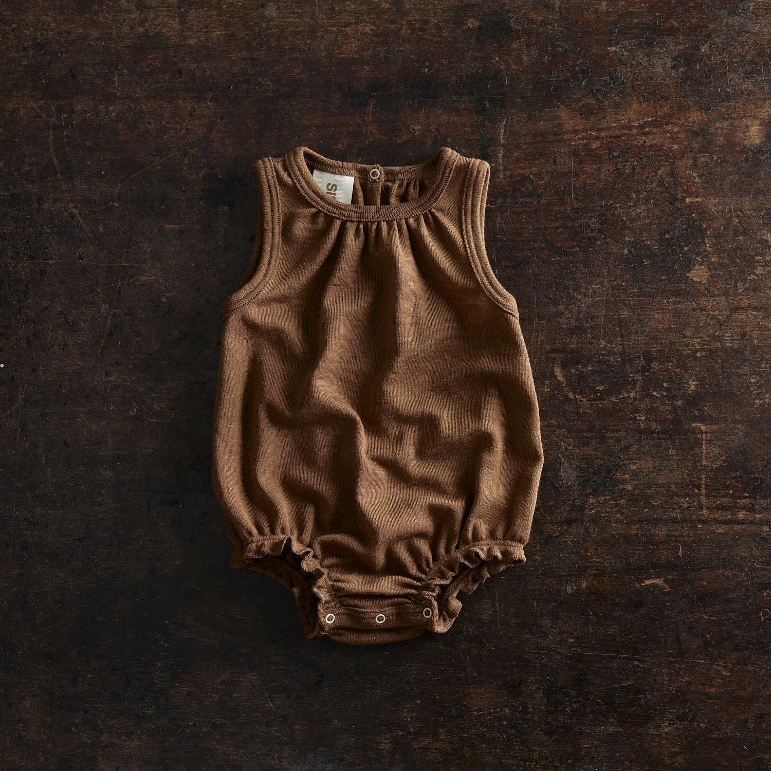 Keet Baby Romper - Merino Wool & Silk - Almond 4 Keet Baby Romper - Merino Wool & Silk - Almond - Image 2