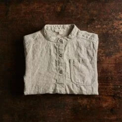 Larch Shirt - Linen - Natural -Mama Owl MAMAOWL SISKIN LARCH SHIRT NATURAL 002