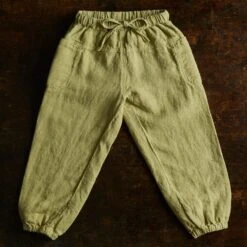 Linden Trousers - Linen - Celadon -Mama Owl MAMAOWL SISKIN LINDER TROUSERS CELADON 007