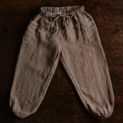 Linden Trousers - Linen - Timber -Mama Owl MAMAOWL SISKIN LINDER TROUSERS TIMBER 003