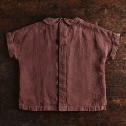 Willow Blouse - Linen - Damson 14 Willow Blouse - Linen - Damson -Mama Owl MAMAOWL SISKIN LINEN WillowBlouse Linen Damson 024