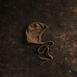 Piculet Baby Bonnet - Merino Wool & Silk - Almond -Mama Owl MAMAOWL SISKIN PICULET ALMOND 221