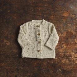 Pelican Baby & Kids Cardigan - Merino Wool Speckle - Quail -Mama Owl MAMAOWL SISKIN QUAIL CARDIGAN 026