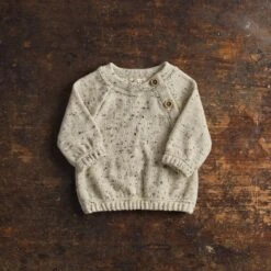 Crake Baby & Kids Sweater - Merino Wool Speckle - Quail 21 Crake Baby & Kids Sweater - Merino Wool Speckle - Quail -Mama Owl MAMAOWL SISKIN QUAIL CRAKE SWEATER 021