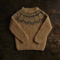 Norse Sweater - Donegal Wool - Sand -Mama Owl MAMAOWL SISKIN SWEATERS KIDS NORSE SAND 063 new