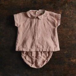Alder Baby Tunic Top - Linen - Peony -Mama Owl MAMAOWL SISKIN TUNIC BLOOMERS PEONY 003 7fd29a2b d9f0 4855 9cb9 5aab3c2db21b