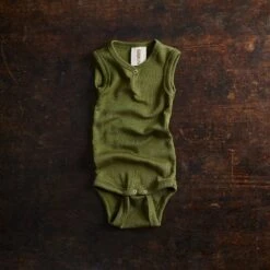 Tern Baby Body - Merino Wool & Silk - Moss