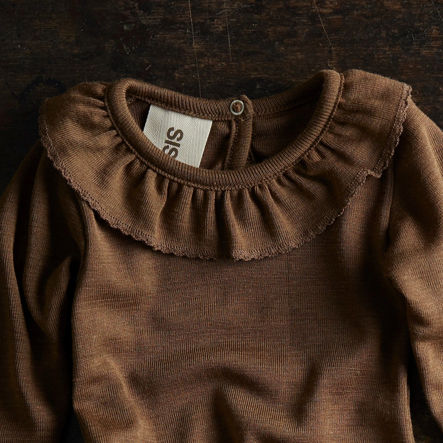 Wren Baby Body - Merino Wool & Silk - Almond 8 Wren Baby Body - Merino Wool & Silk - Almond - Image 6