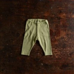 Finch Baby Leggings - Cotton Pointelle - Celadon