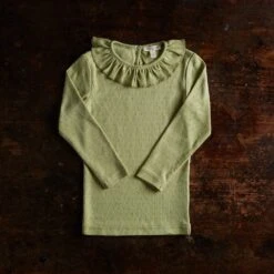Wren Top - Cotton Pointelle - Celadon