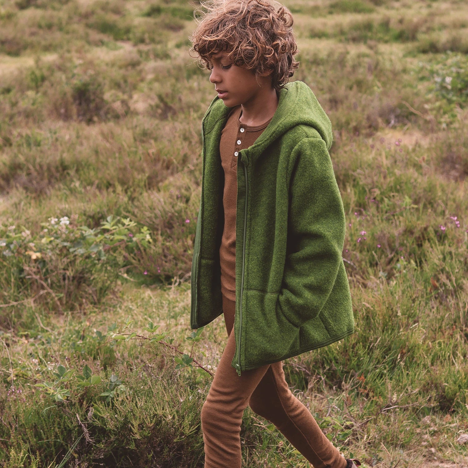 Hawk Jacket - Merino Wool Fleece - Forest 11 Hawk Jacket - Merino Wool Fleece - Forest - Image 9