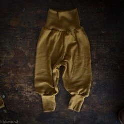 Batis Baby Pants - Merino Wool & Silk - Deep Ochre