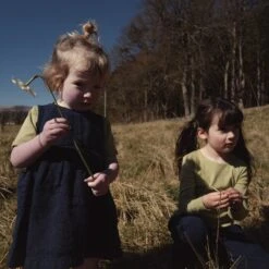 Aspen Dress - Linen - Midnight -Mama Owl MamaOwl SISKIN Aspen Midnight 2