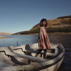 Aspen Baby & Kids Dress - Linen - Peony -Mama Owl MamaOwl SISKIN Aspen Peony 3