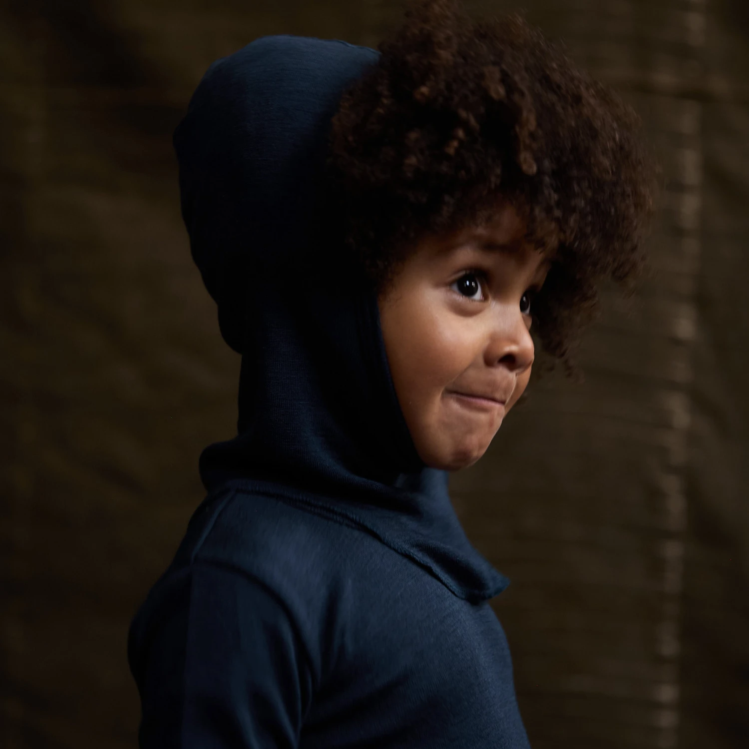 Darter Baby & Kids Balaclava - Merino Wool & Silk - Night Ocean