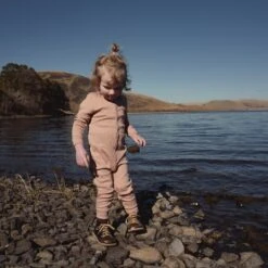 Stork Baby Pyjamas - Cotton Pointelle - Peony