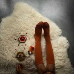 Baby & Kids Weaver Knee High Socks - Wool - Rust