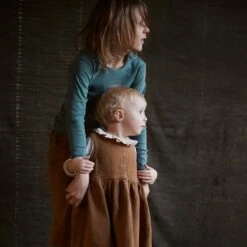 Aspen Dress - Linen - Hazelnut 26 Aspen Dress - Linen - Hazelnut -Mama Owl Mamaowl SISKIN Spring AspenDress Linen Hazelnut LarkTop CottonPointelle Storm WrenTop CottonPointelle Shell 244760