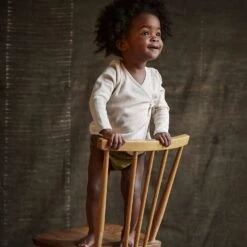 Caspius Baby Wrap Top - Cotton Pointelle - Shell -Mama Owl Mamaowl SISKIN Spring CaspiusBabyWrapTop CottonPointelle Shell HazelBabyBloomers Linen Olive 245241