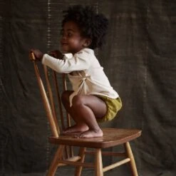 Caspius Baby Wrap Top - Cotton Pointelle - Shell -Mama Owl Mamaowl SISKIN Spring HazelBabyBloomers Linen Olive CaspiusBabyWrapTop CottonPointelle Shell 245232copy