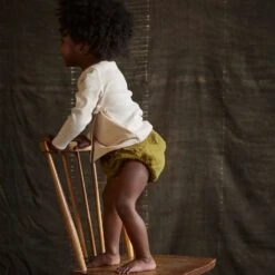 Caspius Baby Wrap Top - Cotton Pointelle - Shell -Mama Owl Mamaowl SISKIN Spring HazelBabyBloomers Linen Olive CaspiusBabyWrapTop CottonPointelle Shell 245236copy