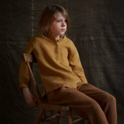 Larch Shirt - Linen - Cumin -Mama Owl Mamaowl SISKIN Spring LindenTrousers Linen Hazelnut Larchshirt Linen Cumin 244677 fe29e3b9 492d 4628 9c39 2bf66c7c0099