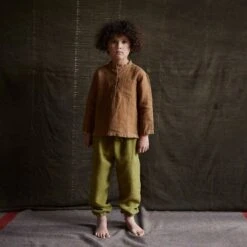 Linden Trousers - Linen - Olive -Mama Owl Mamaowl SISKIN Spring LindenTrousers Linen Olive Larchshirt Linen Hazelnut 245518