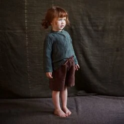 Rowan Shorts - Linen - Damson 37 Rowan Shorts - Linen - Damson -Mama Owl Mamaowl SISKIN Spring RowanShorts Linen Damson Larchshirt Linen Storm 244419