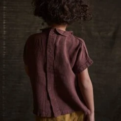 Willow Blouse - Linen - Damson 15 Willow Blouse - Linen - Damson -Mama Owl Mamaowl SISKIN Spring WillowBlouse Linen Damson 245625