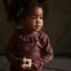 Wren Top - Cotton Pointelle - Damson