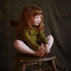 Wren Top - Cotton Pointelle - Olive -Mama Owl Mamaowl SISKIN Spring WrenTop CottonPointelle Olive 244582