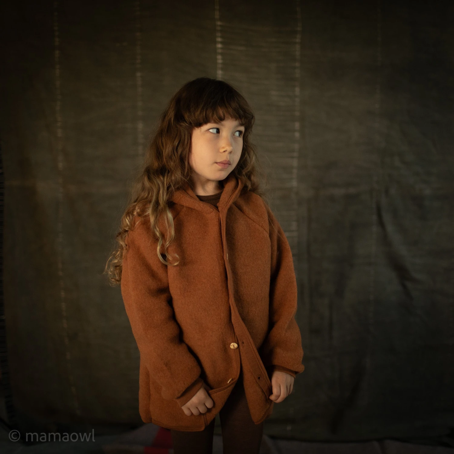 Tinker Baby & Kids Jacket - Merino Wool Fleece - Deep Rust 4 Tinker Baby & Kids Jacket - Merino Wool Fleece - Deep Rust - Image 2