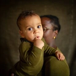 Wren Baby Body - Merino Wool & Silk - Seaweed -Mama Owl Mamaowl siskin WrenBabyBody MerinoWool Silk Seaweed seaweed 1209