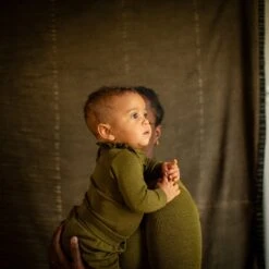 Wren Baby Body - Merino Wool & Silk - Seaweed -Mama Owl Mamaowl siskin WrenBabyBody MerinoWool Silk Seaweed seaweed 1221