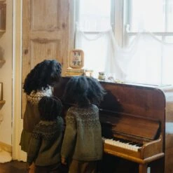 Fauna Cardigan - Lambswool - Juniper -Mama Owl Mamaowl siskin TheVitaminDProject6