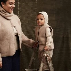 Eider Baby & Kids Vest - Merino Wool Fleece - Driftwood -Mama Owl Mamaowl siskin eider baby kids vest merino wool fleece deep driftwood harrier womens jacket merino wool fleece driftwood Mamaowltest096606copy