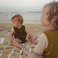 Keet Baby Romper - Merino Wool & Silk - Seaweed