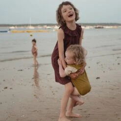 Wren Dress - Merino Wool & Silk - Fig -Mama Owl Mamaowl siskin merino wool silk wren fig.5