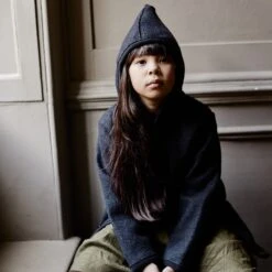 Baby & Kids Boiled Merino Wool Pixie Jacket - Anthracite -Mama Owl mamaowl exclusive anniversary siskin by disana merino wool jacket anthracite red creek dress moss 26A8645